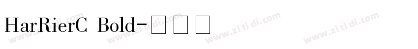 HarRierC Bold字体转换